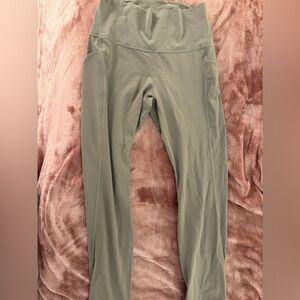 Lululemon Olive Green Align High-Waisted Leggings with Pockets